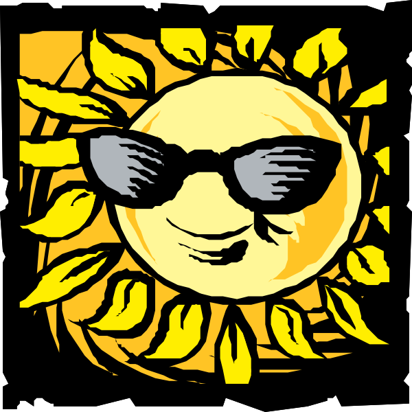 clipart sun. Sun In Shades clip art