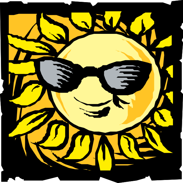 clip art sun. Sun In Shades clip art