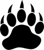 Grizzly Bear Footprint Clipart Image