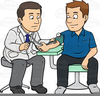 Doctor Checking Patient Clipart Image