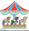 Free Carousel Horses Clipart Image