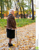 Old Woman Walking Image