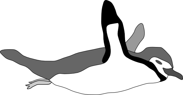 Penquin Clip Art. Penguin Swim clip art