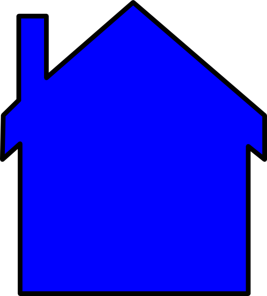 clipart blue house - photo #32