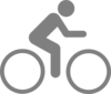 Bike Sign Gray Clip Art