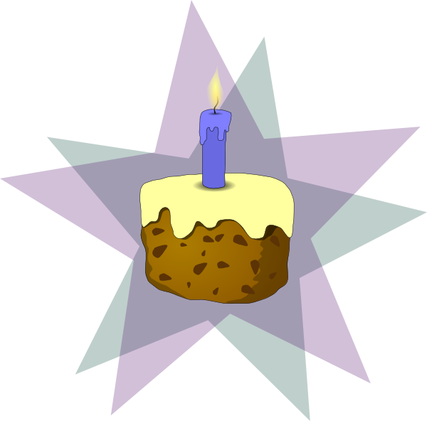 Cake And Candle clip art