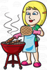 Chef Grilling Clipart Image