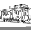 Train And Caboose Clipart Image