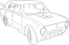 Car Lada Outline Clip Art