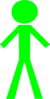 Green Stick Man Clip Art