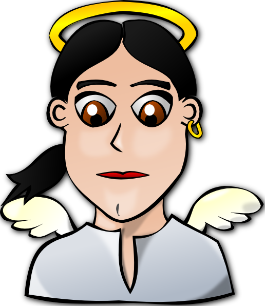 funny people clipart. Angel Face Cartoon clip art