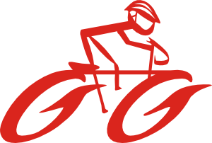 Cyclist On Bike Clip Art