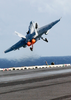 Hornet Launches From One Of Four Steam Powered Catapults On The Ship S Flight Deck Image