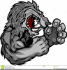 Wolf School Mascot Clipart Image