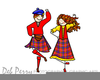 Scottish Dancing Clipart Image