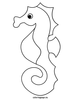 Seahorse Coloring Image