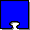 Blue Jigsaw No Shading Clip Art