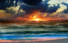 Stormy Sunset Clipart Image