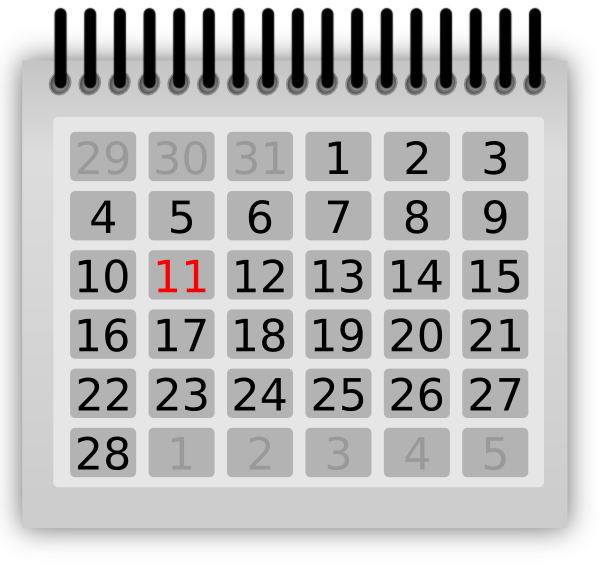 free calendar clip art graphics - photo #11