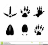 Rodent Footprint Clipart Image