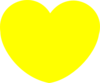 Simple Yellow Heart Shape Clip Art