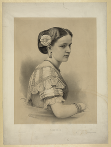 Lady With Flower In Hair Image
