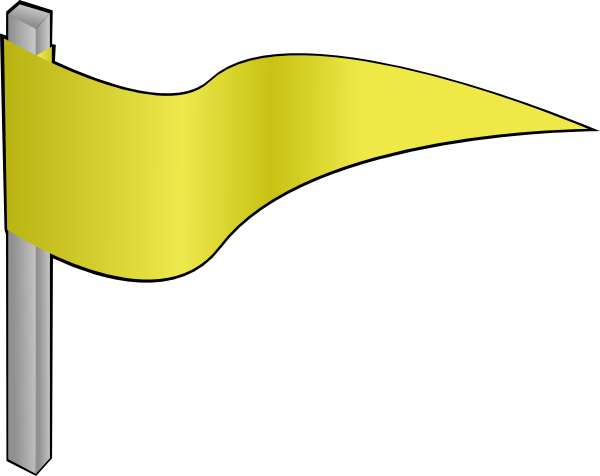 Waving Yellow Flag Clip Art at Clker.com - vector clip art online, royalty  free & public domain