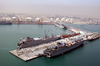 Military Sealift Command (msc) Ships Sit Tied Up To The Pier In The Port Of Ash-shu Image