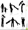 Black Father And Son Clipart Image