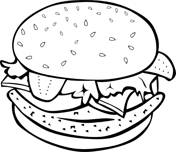 chicken burger clip art - photo #4