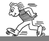 Rollerskating Clipart Image