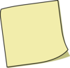 Yellow Sticky Note Clip Art
