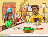 Clipart Friends Eating Together Image