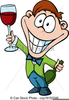 Drinking Wine Clipart Image