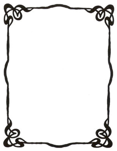 Art Nouveau Ink Picture Frame By Enchantedgal Stock Free Images At