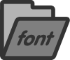 Font Folder Icon Clip Art