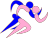 Girl And Boy Runners Version 3 Clip Art