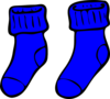 Blue Socks Clip Art