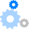 Blue Gears Clip Art