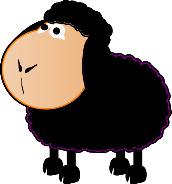 Black Sheep Clip Art at Clker.com - vector clip art online, royalty