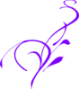 Purple Ornate Swirl Vine Clip Art