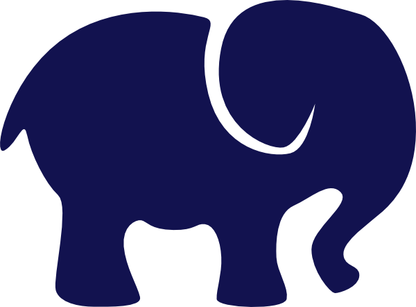clip art blue elephant - photo #16