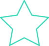 Thick Turquoise Star Clip Art