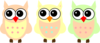 Pastel Owls Clip Art