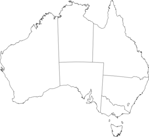 Australia Line Drawing Plain Clip Art