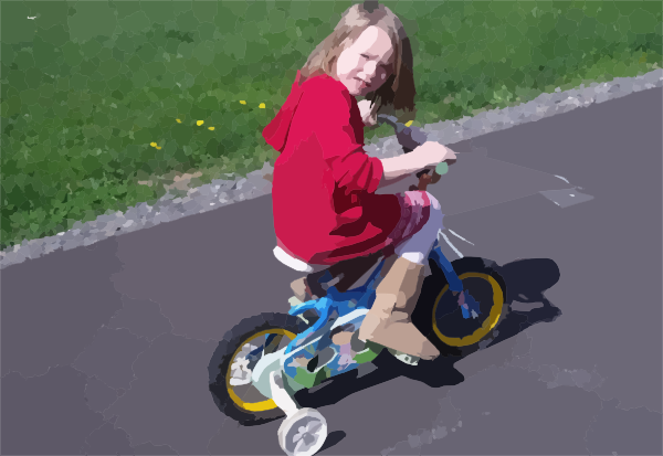 bike riding cartoon. Girl Riding Bicycle clip art