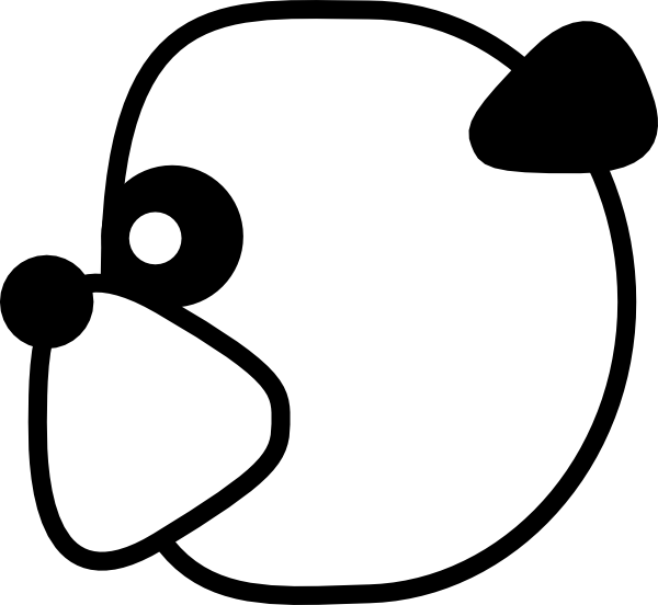 panda head clip art - photo #2