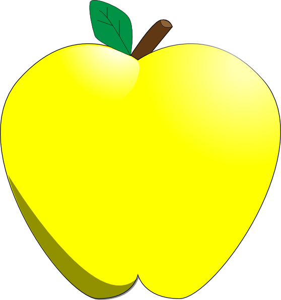 free yellow apple clipart - photo #5