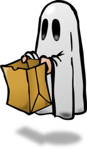 Ghost Trick Or Treating Clip Art