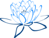 Light Dark Blue Lotus Clip Art